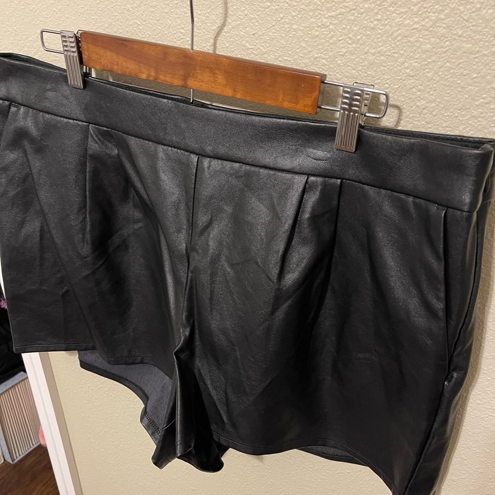 Express faux leather shorts